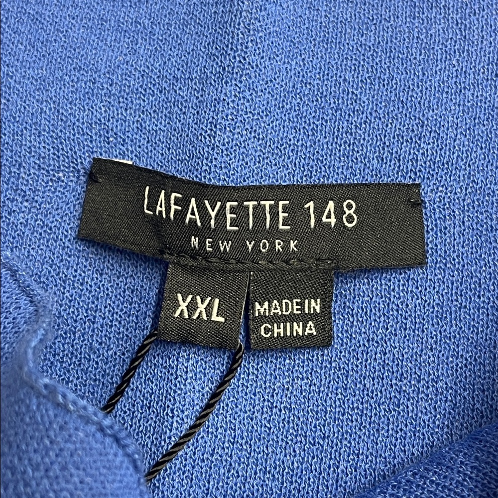 NWT $498 Lafayette 148 XXL top lightweight‎ cotton blend sophisticated modern